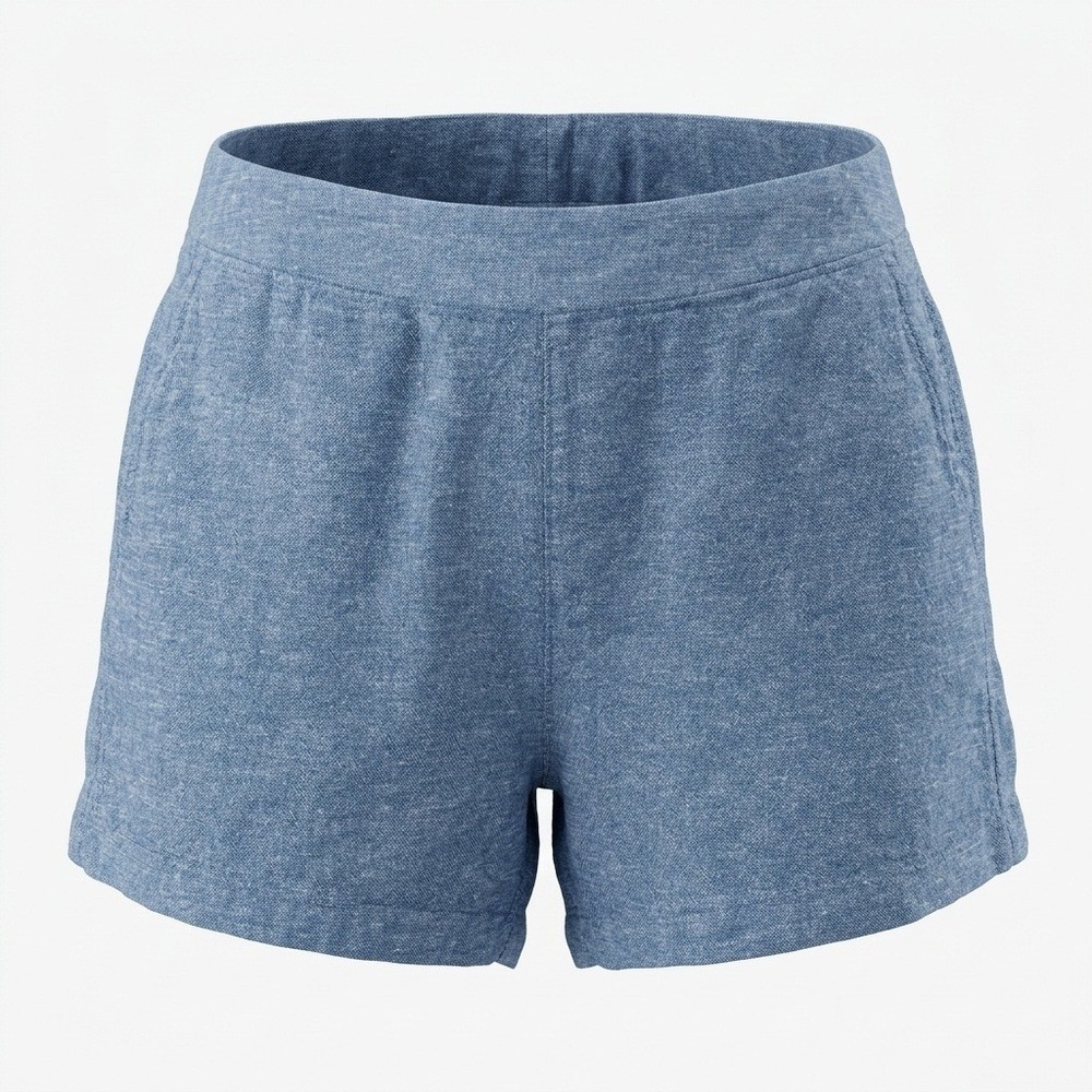 Gap Chambray Shorts Womens Large Blue Casual Coastal Summer Lounge Beach